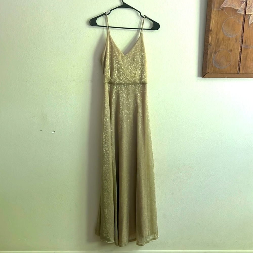 Lulus Gold Shimmer Dress